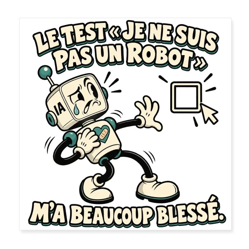 Le test antirobot a blessé l’IA sur Poster 20 x 20 cm · blanc