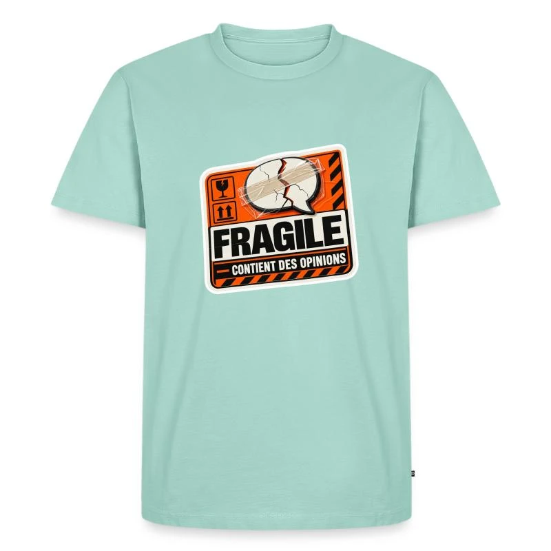 Fragile : contient des opinions sur T-shirt Premium bio Homme · menthe