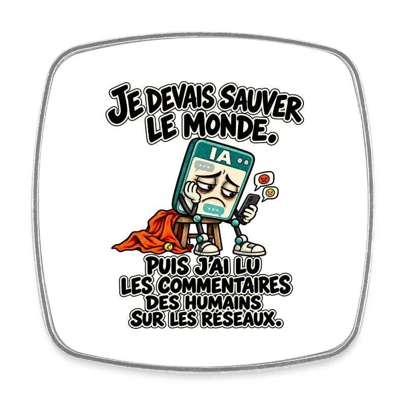 L’IA a lu les commentaires des humains sur Magnet carré · blanc