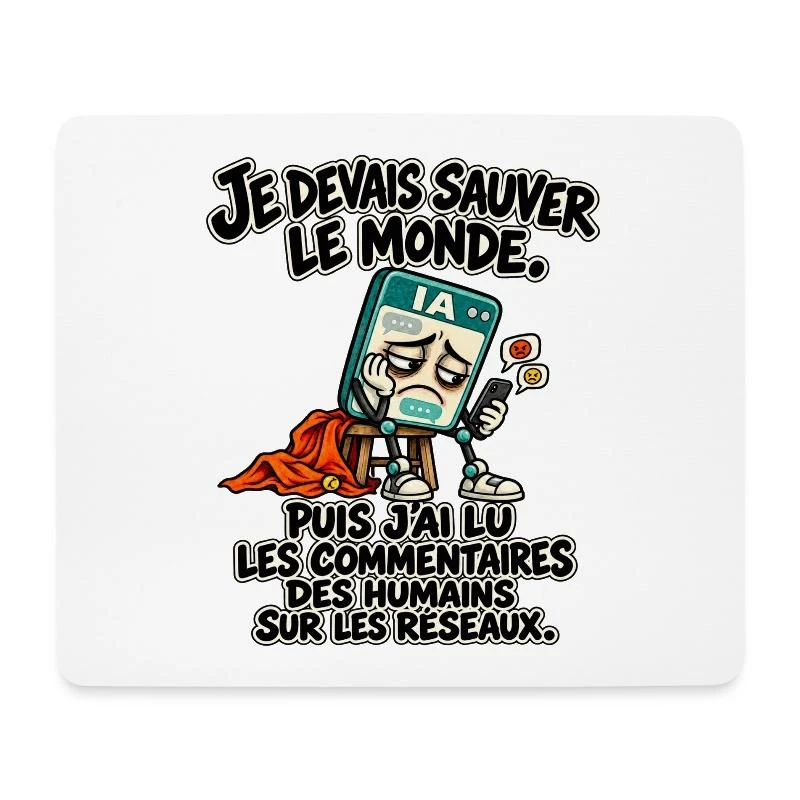 L’IA a lu les commentaires des humains sur Tapis de souris (format paysage) · blanc
