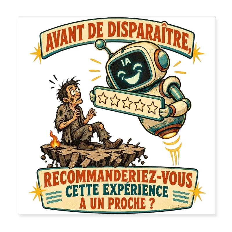 Cinq étoiles avant l’apocalypse sur Poster 20 x 20 cm · blanc