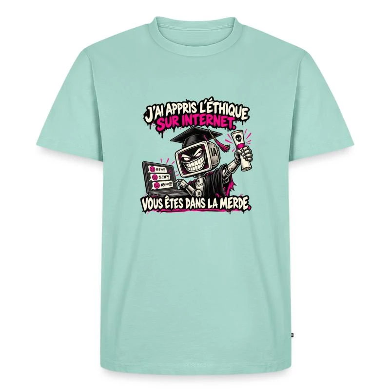 L’IA a appris l’éthique sur Internet sur T-shirt Premium bio Homme · menthe