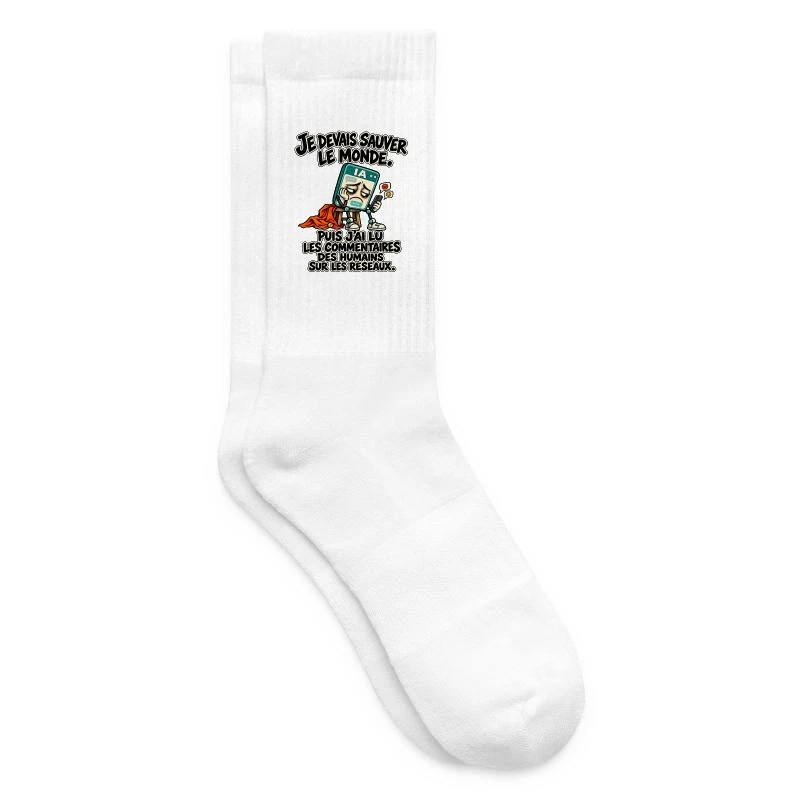 L’IA a lu les commentaires des humains sur Chaussettes de tennis · blanc