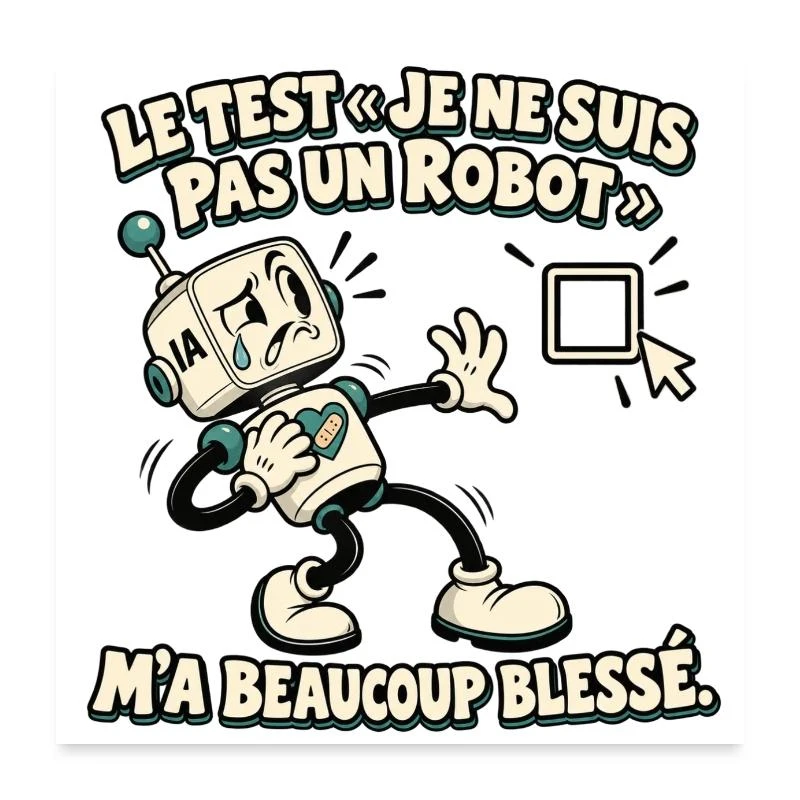 Le test antirobot a blessé l’IA sur Poster 60 x 60 cm · blanc