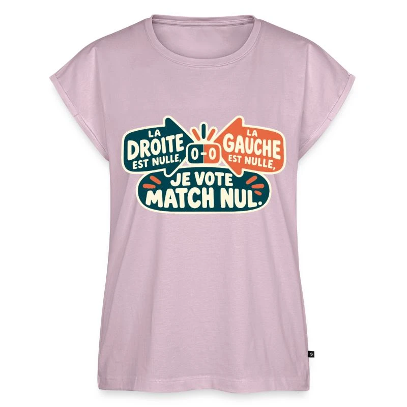 Je vote match nul sur Haut bio Premium Femme · rose poudré