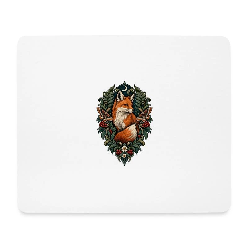 Renard héraldique sur Tapis de souris (format paysage) · blanc