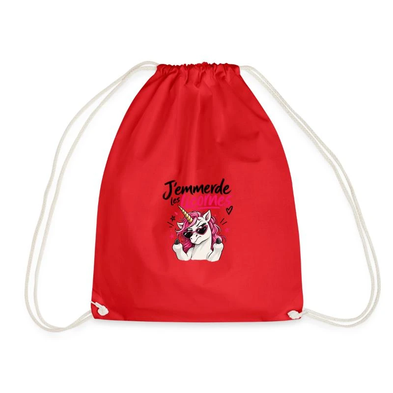 J’emmerde les licornes sur Sac de sport léger · rouge
