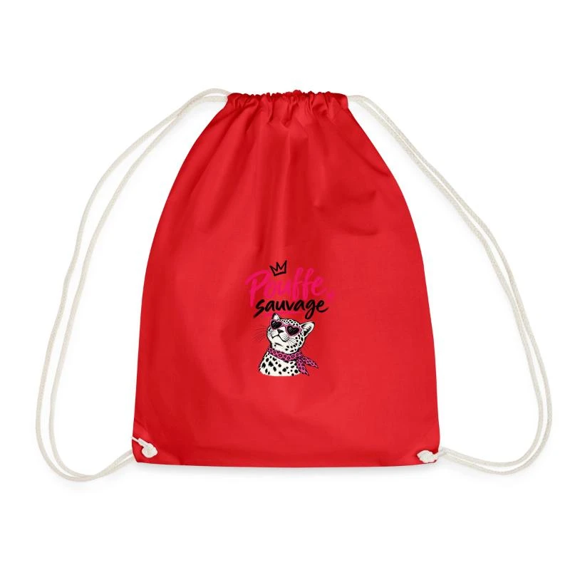 Pouffe sauvage sur Sac de sport léger · rouge