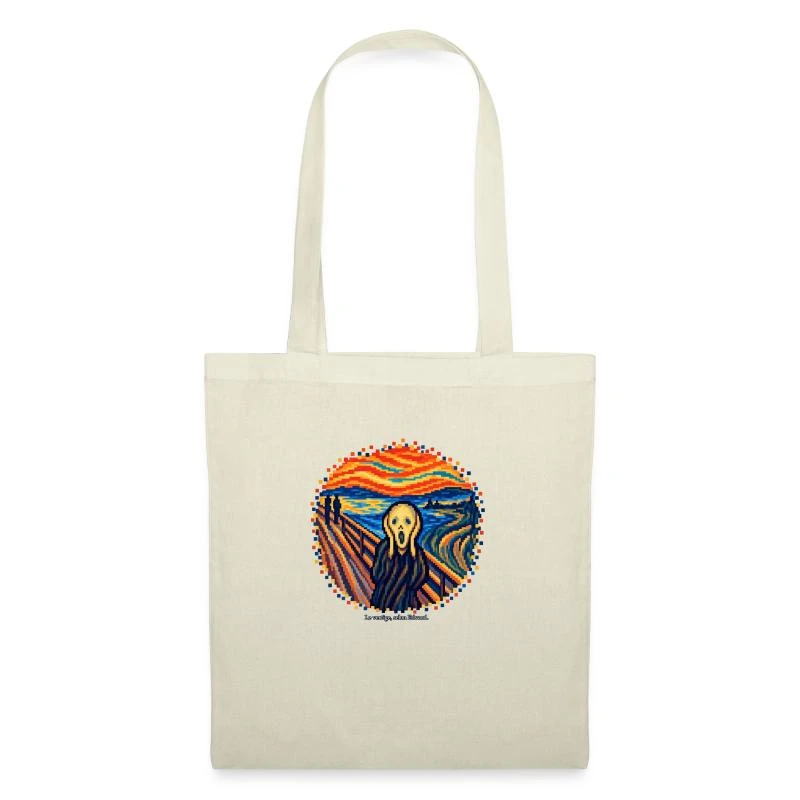 Le Cri en pixel art - Edvard Munch sur Sac en tissu · nature