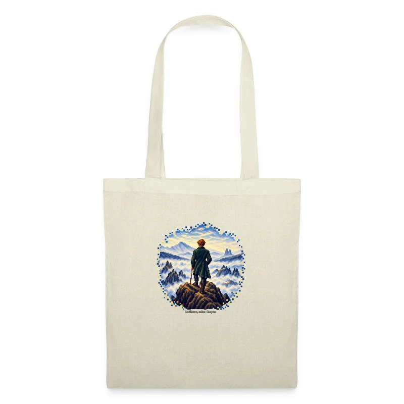 Le Voyageur en pixel art - Caspar Friedrich sur Sac en tissu · nature