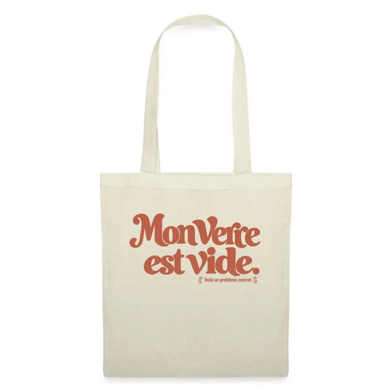 Mon verre est vide. sur Sac en tissu · nature
