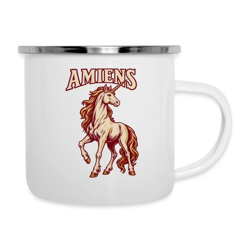 Amiens, licorne picarde — Tasse émaillée, blanc