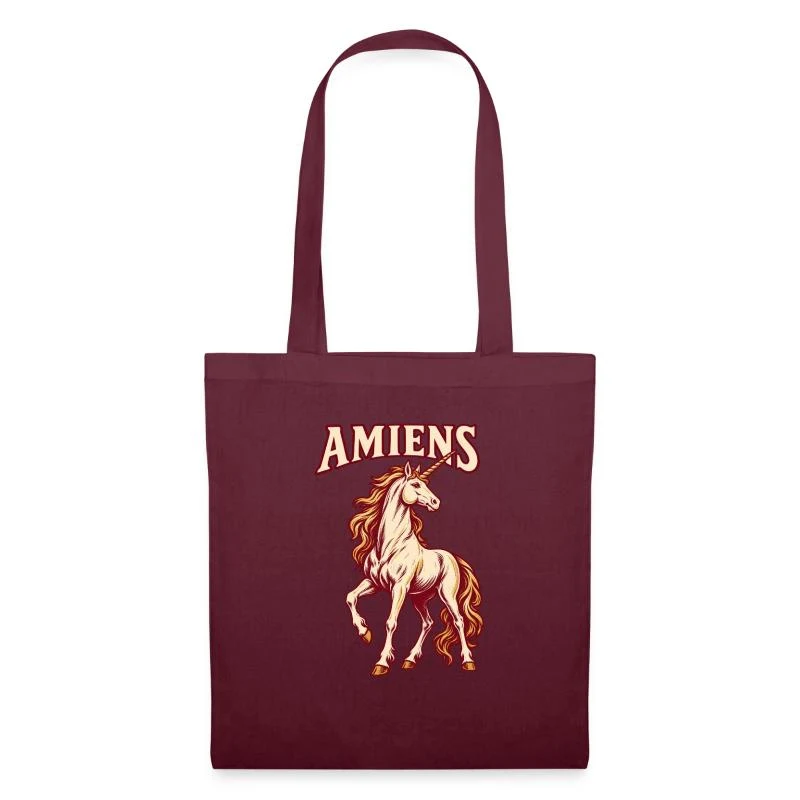 Amiens, licorne picarde — Sac en tissu, bordeaux