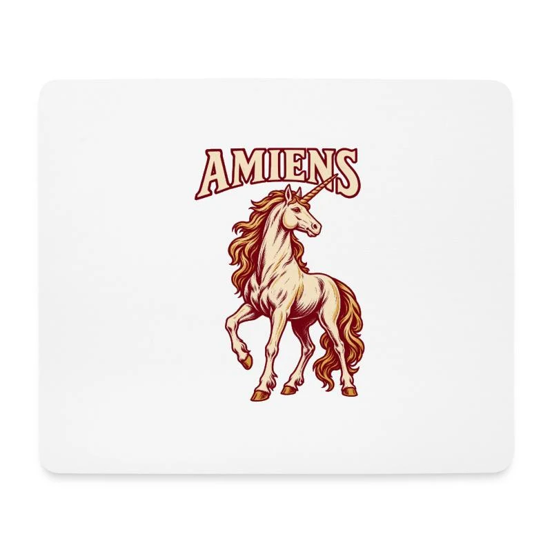 Amiens, licorne picarde — Tapis de souris (format paysage), blanc