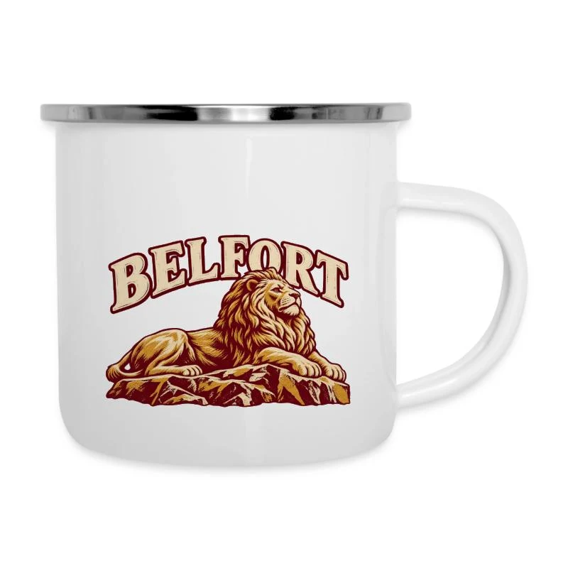 Belfort, lion de caractère — Tasse émaillée, blanc