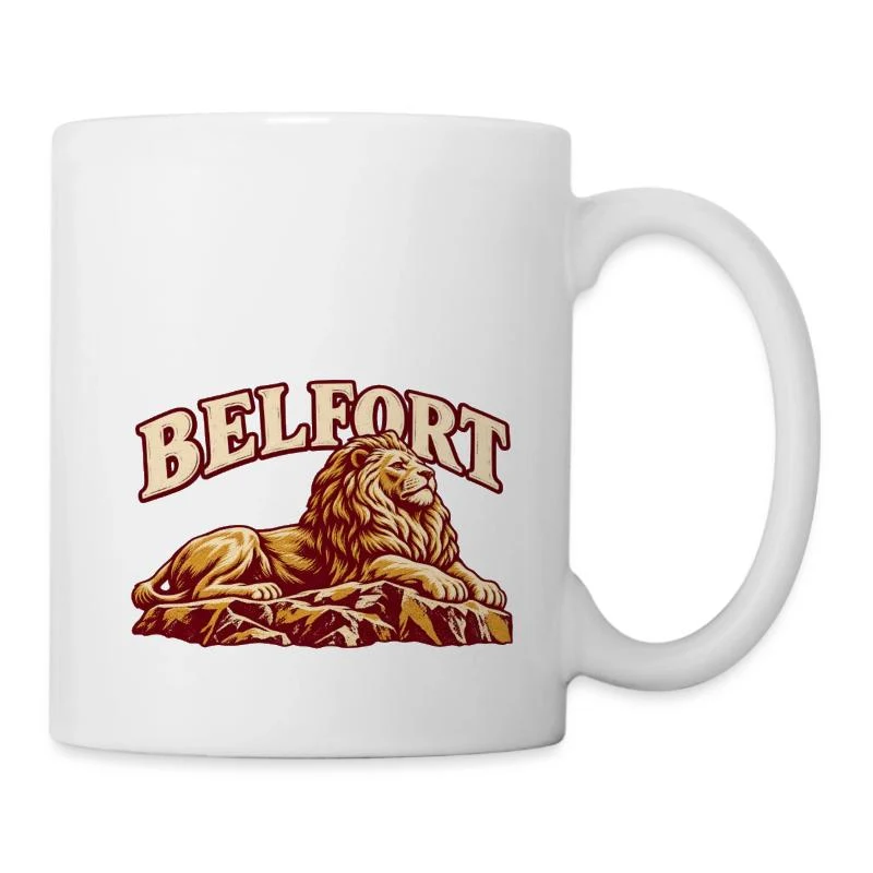 Belfort, lion de caractère — Mug blanc, blanc