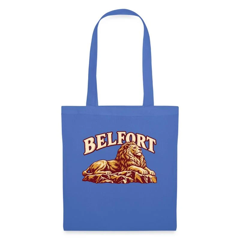 Belfort, lion de caractère — Sac en tissu, bleu pâle