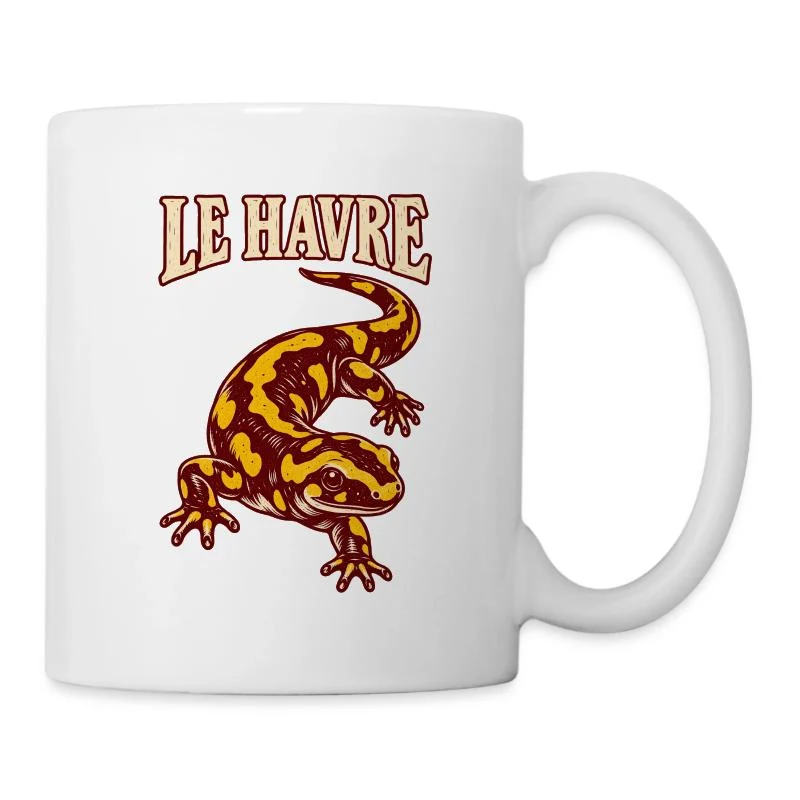 Le Havre, salamandre normande — Mug blanc, blanc