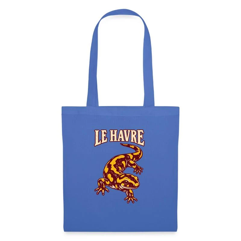 Le Havre, salamandre normande — Sac en tissu, bleu pâle