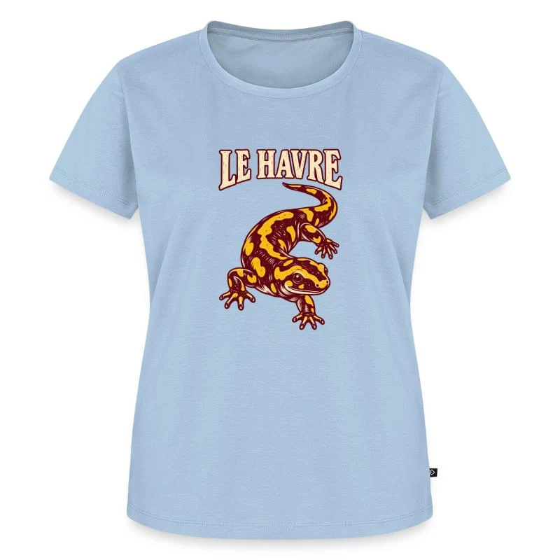 Le Havre, salamandre normande — T-shirt Premium bio Femme, bleu clair