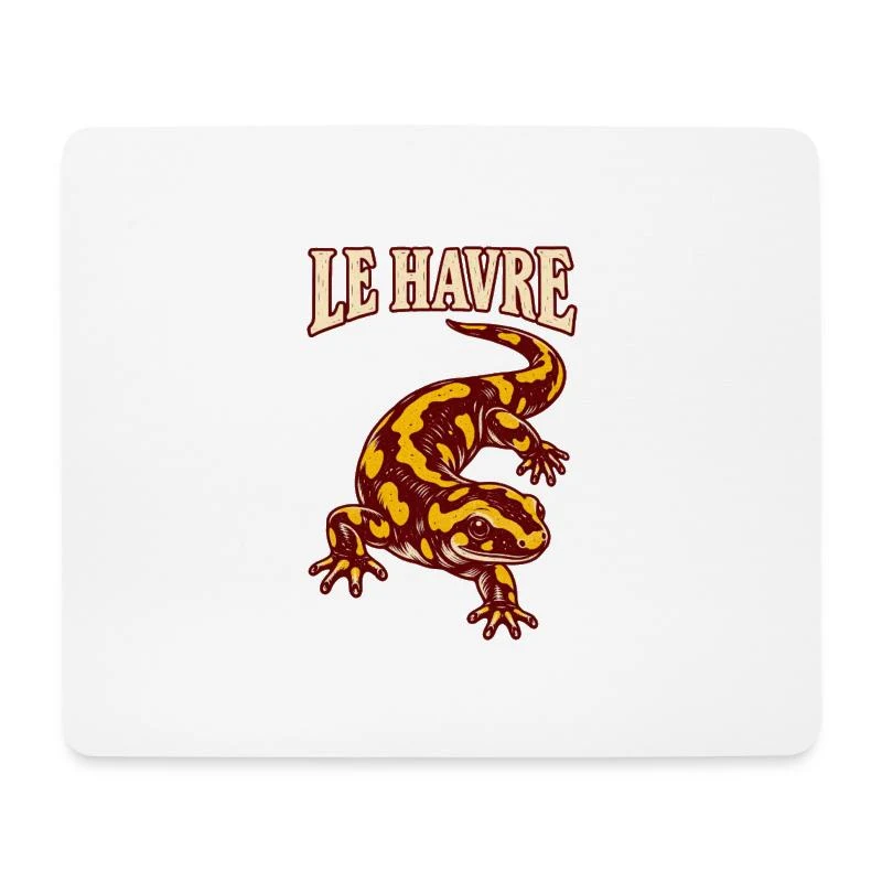Le Havre, salamandre normande — Tapis de souris (format paysage), blanc