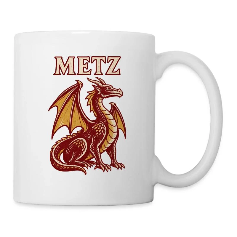 Metz, Graoully légendaire — Mug blanc, blanc