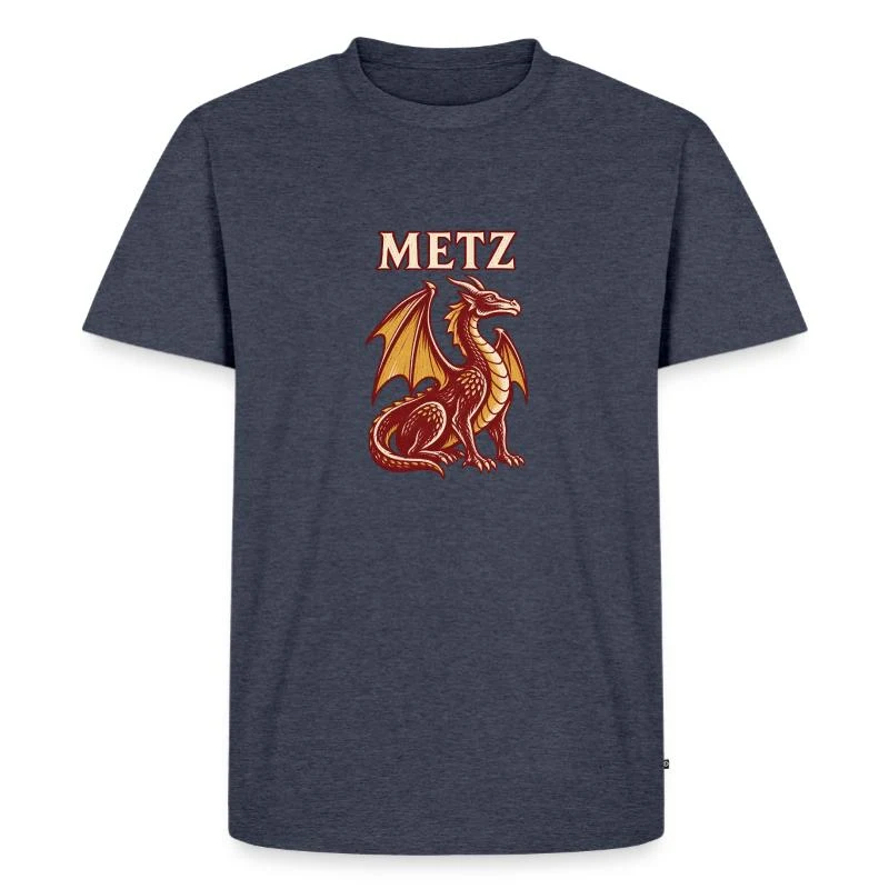 Metz, Graoully légendaire — T-shirt Premium bio Homme, bleu jeans