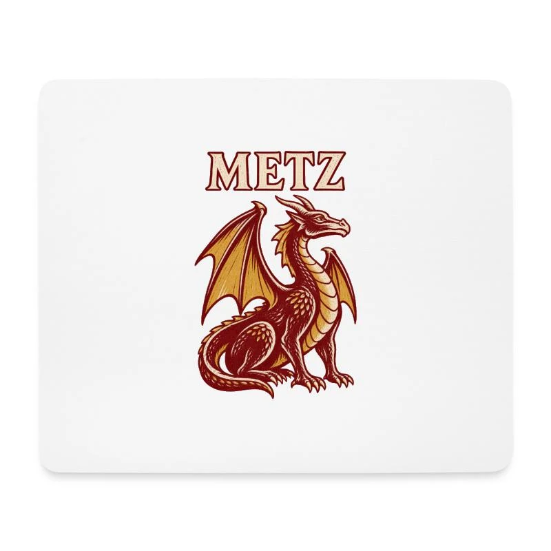 Metz, Graoully légendaire — Tapis de souris (format paysage), blanc