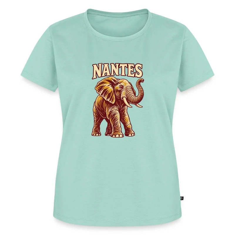 Nantes, éléphant nantais — T-shirt Premium bio Femme, menthe