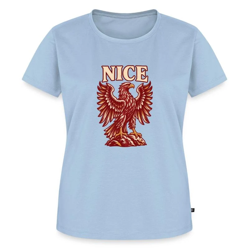 Nice, aigle rouge niçois — T-shirt Premium bio Femme, bleu clair