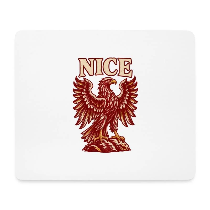 Nice, aigle rouge niçois — Tapis de souris (format paysage), blanc