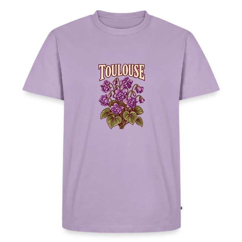 Toulouse, violettes de la Ville rose — T-shirt Premium bio Homme, lavande