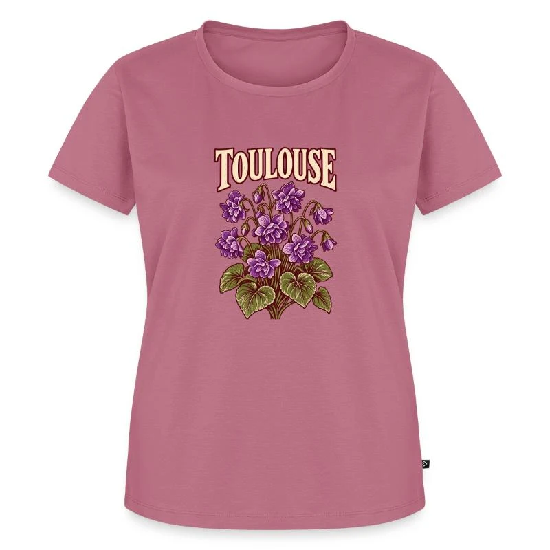 Toulouse, violettes de la Ville rose — T-shirt Premium bio Femme, mauve