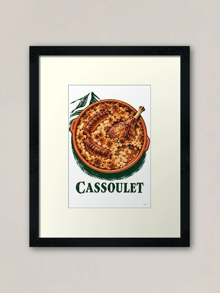 Cassoulet — Impression encadrée · Noir