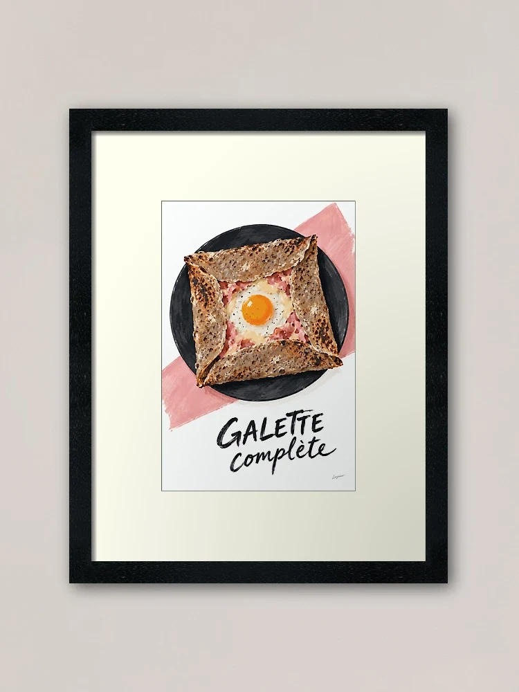 Galette complète — Impression encadrée · Noir