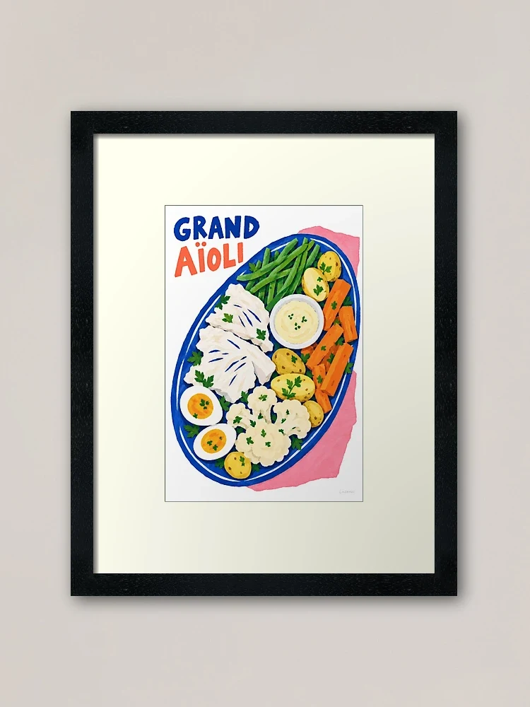 Grand aïoli — Impression encadrée · Noir