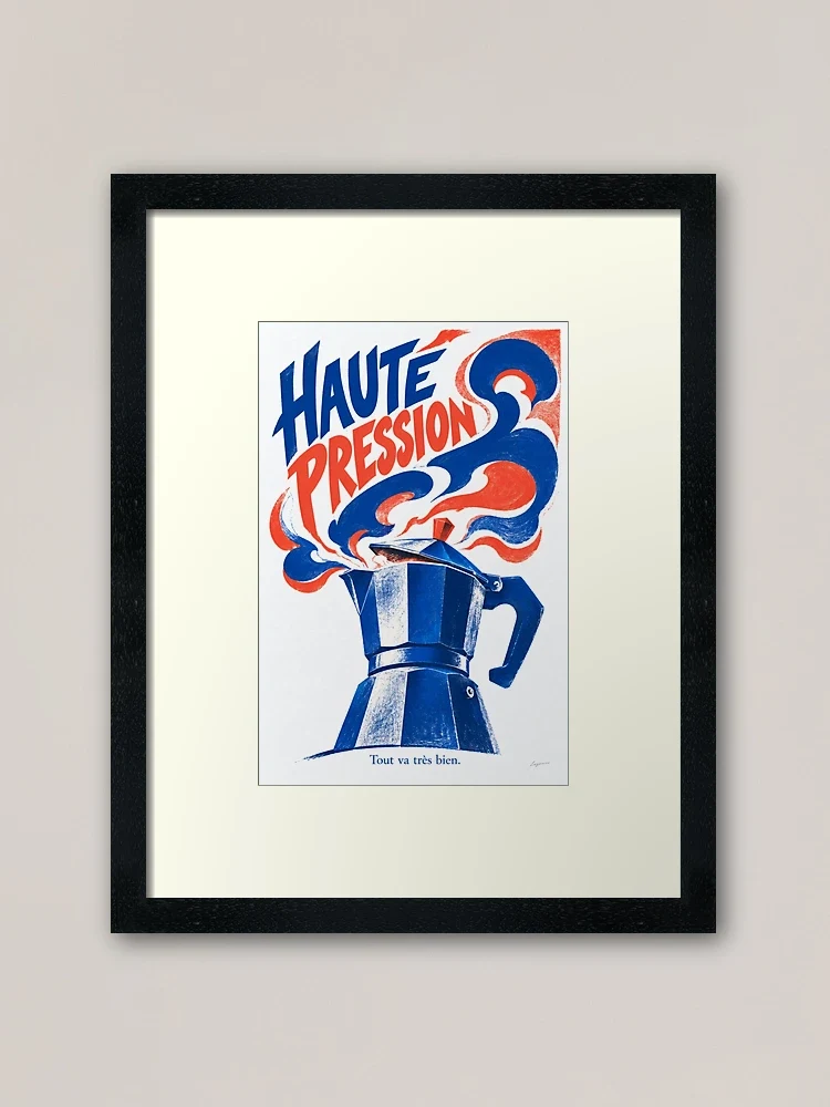 Haute pression — Impression encadrée · Noir