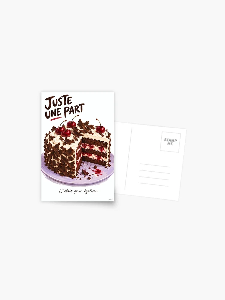 Juste une part — Carte postale