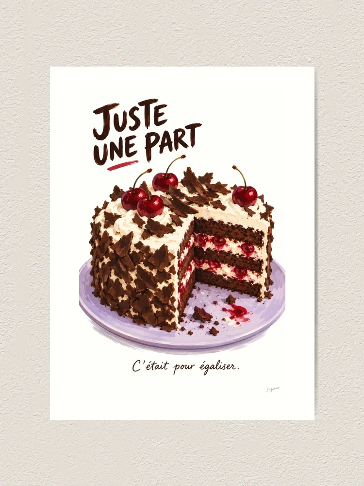 Juste une part — Impression artistique