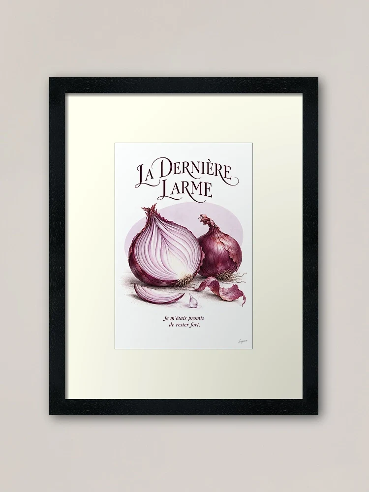 La dernière larme — Impression encadrée · Noir