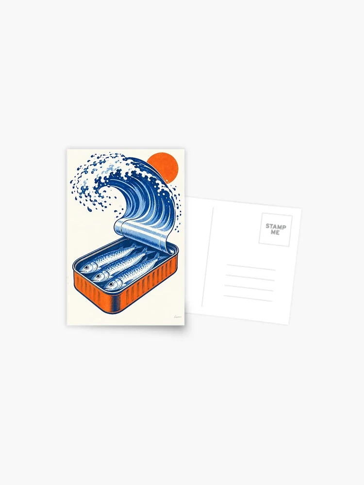 Marée en boîte — Carte postale