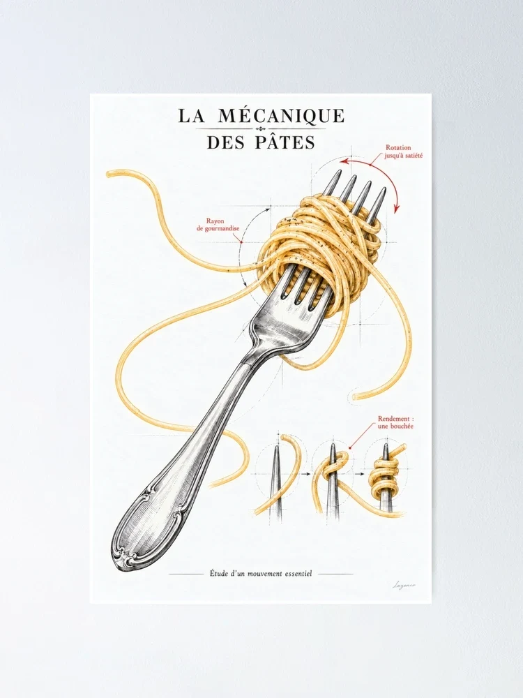 La mécanique des pâtes — Poster