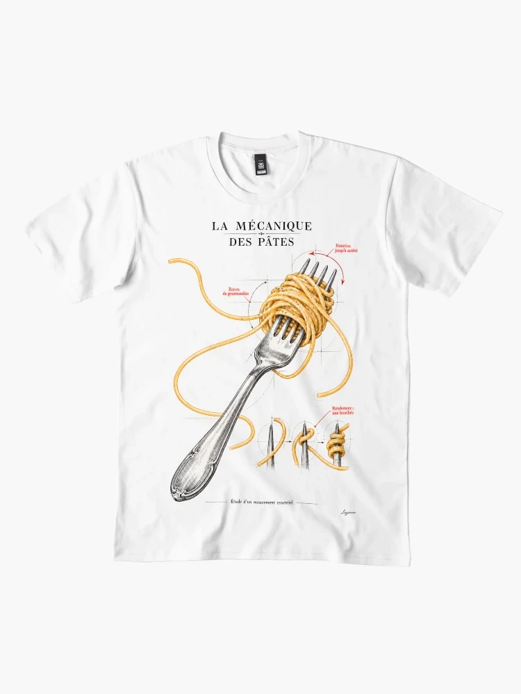 La mécanique des pâtes — T-shirt premium · Blanc