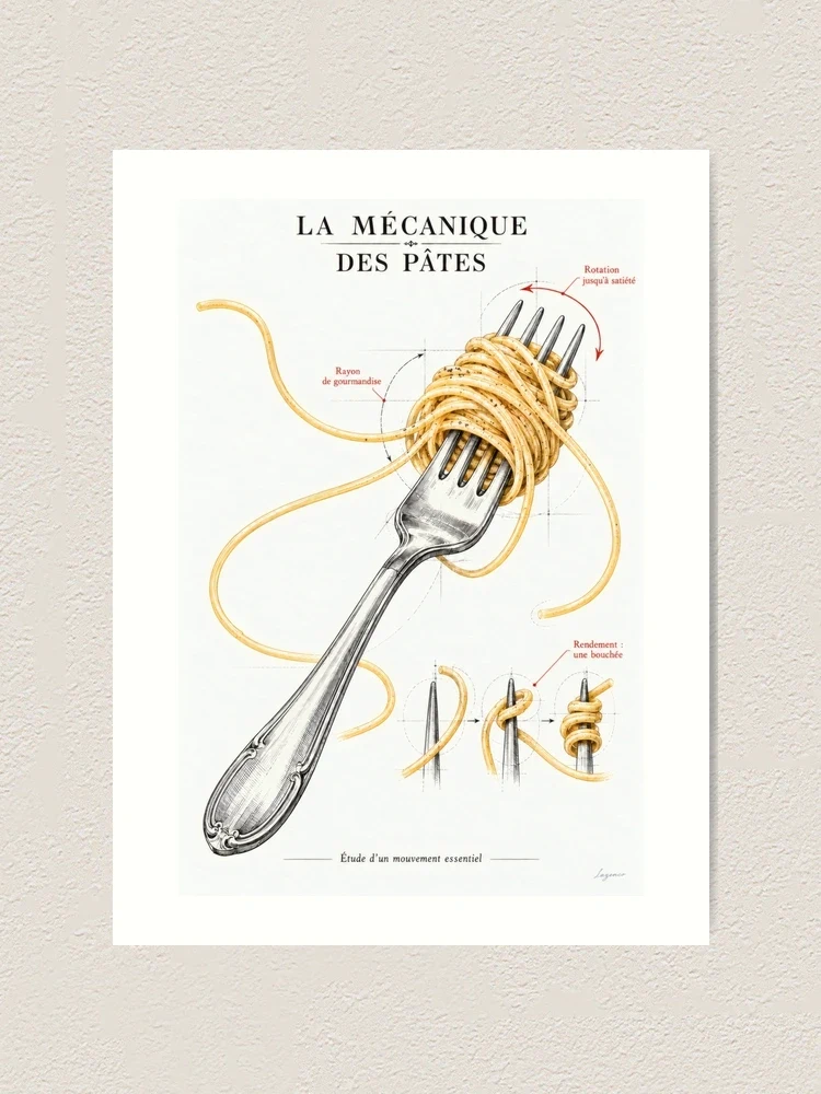 La mécanique des pâtes — Impression artistique