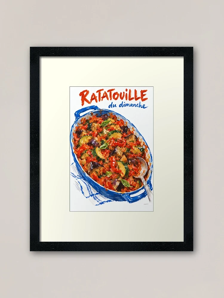 Ratatouille du dimanche — Impression encadrée · Noir