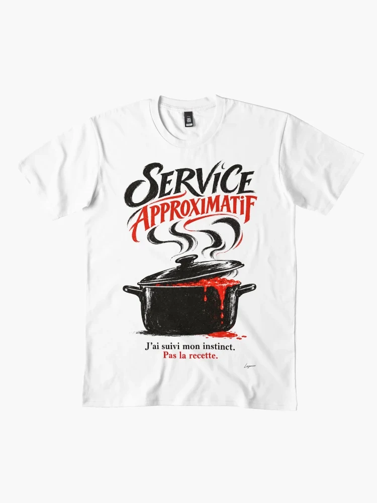 Service approximatif — T-shirt premium · Blanc