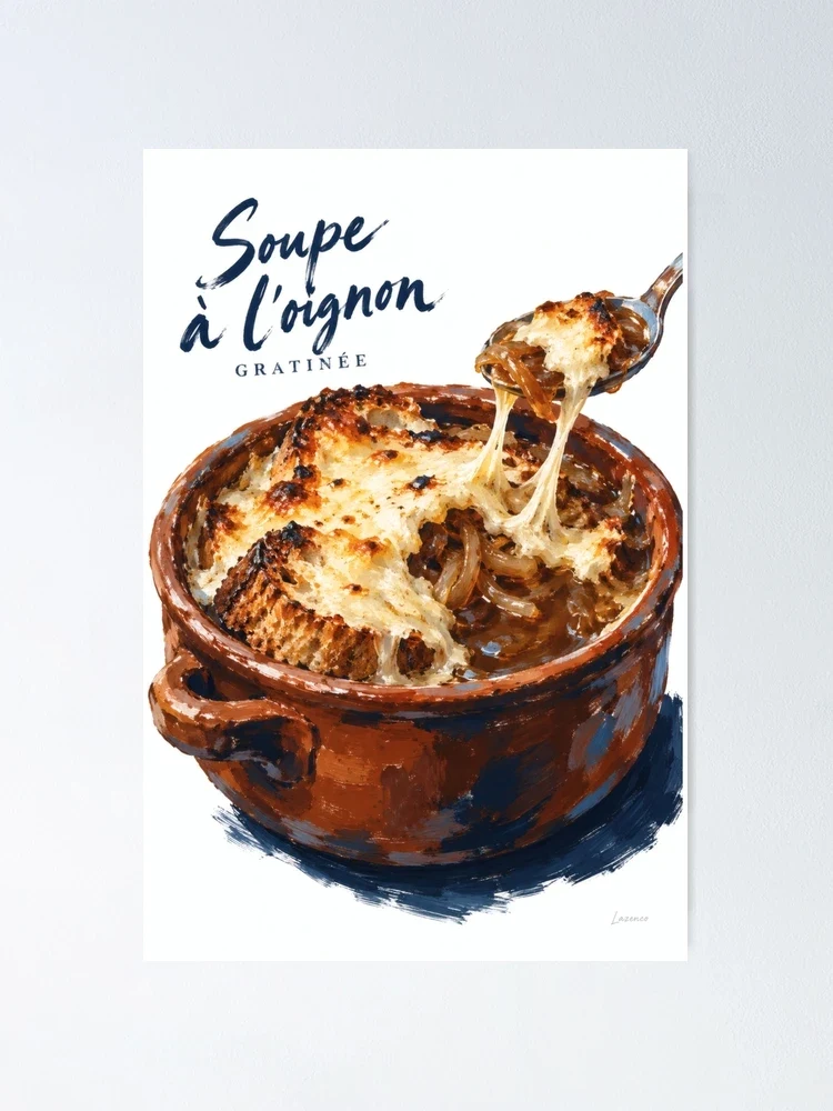 Soupe à l’oignon gratinée — Poster