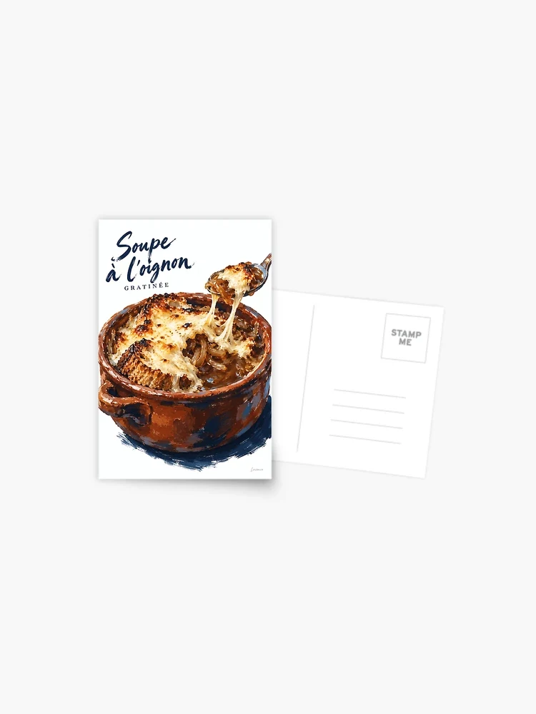Soupe à l’oignon gratinée — Carte postale