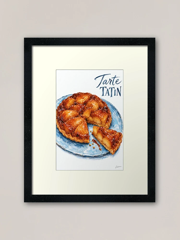 Tarte Tatin — Impression encadrée · Noir