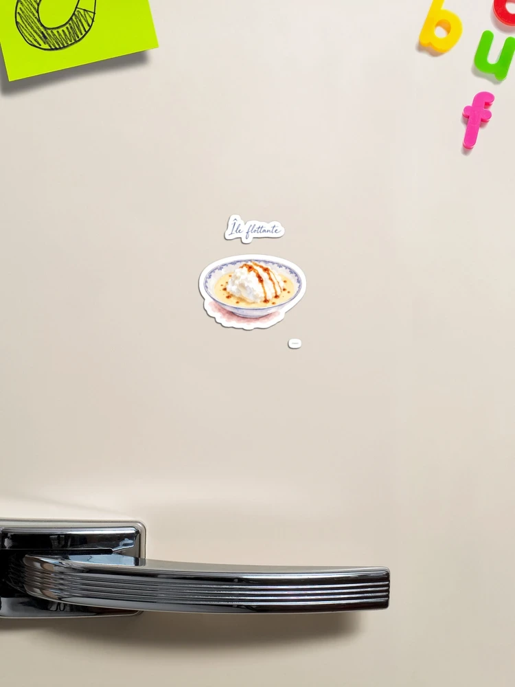 Île flottante nappée de caramel — Magnet